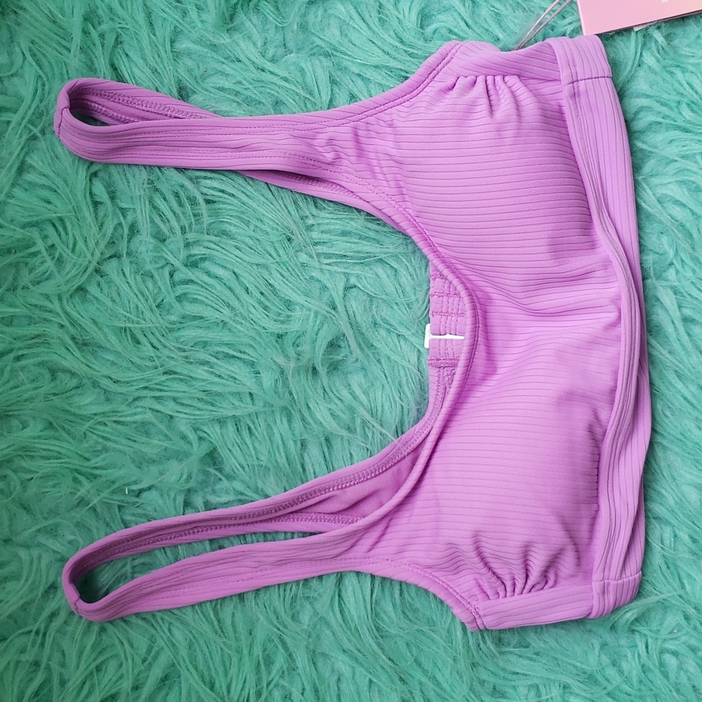 NWT Stoney Clover women's purple swim top xs